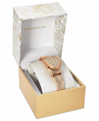 Charter Club Rose Gold Color Cuff Watch- Flip Top Watch (Pink) - 第 2/4 張圖片