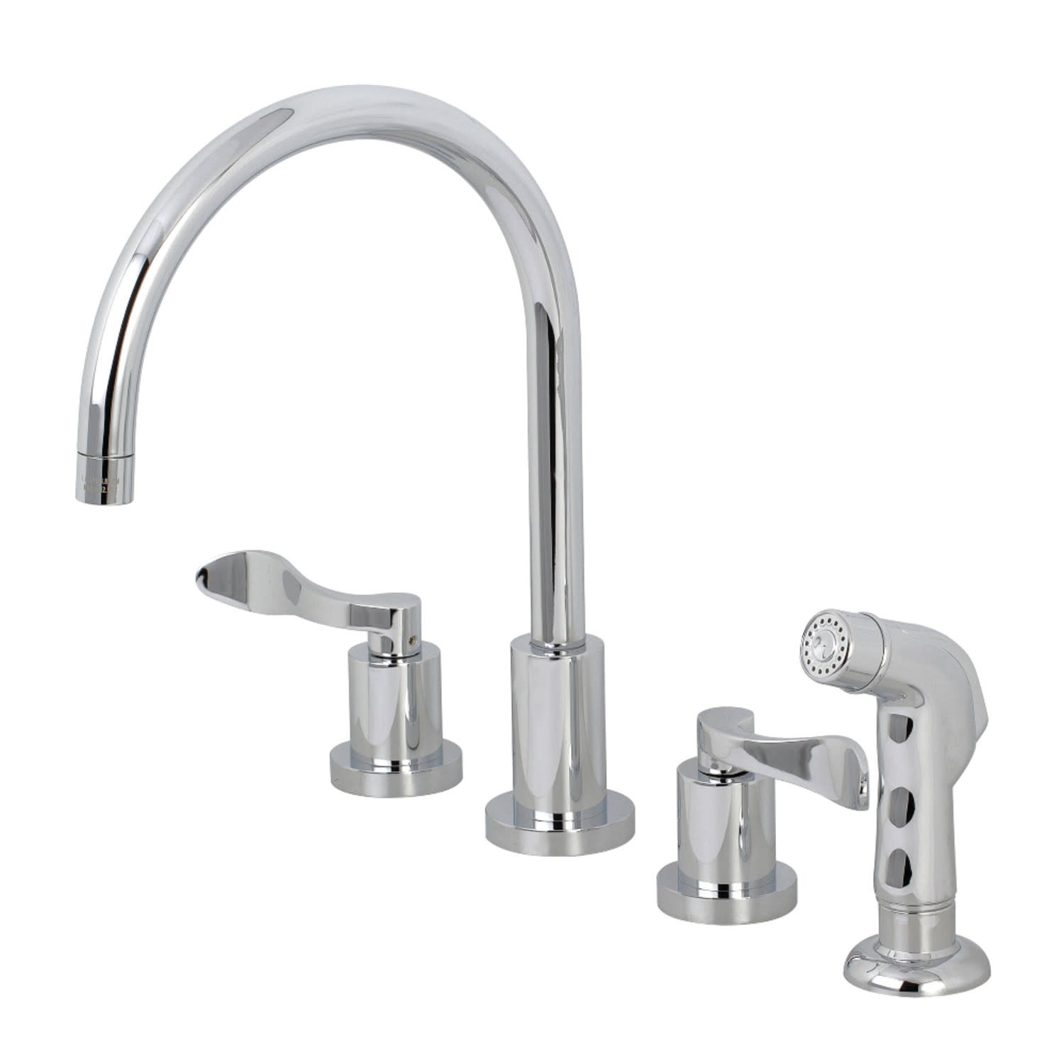 Kingston Brass KS872.DFL 1.8 GPM Widespread Kitchen Faucet - - Chrome