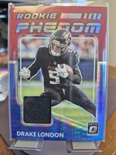 2022 Panini Donruss Optic Rookie Phenom Blue Drake London RC Patch SP! FALCONS 