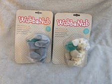 WubbaNub Pacifier Set of 2 Giraffe and Elephant NEW
