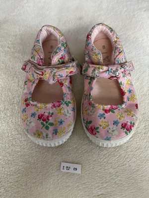 KLEINE MÄDCHEN SOMMERSCHUHE BLUMEN CANVAS VON NEXT - GR. 8 / 25,5 NEU