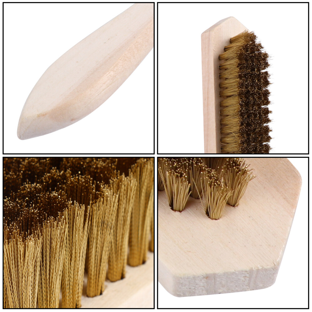 2 PCS Derusting Brush Copper Wok Portable Cleaning Steel Wool Masonry
