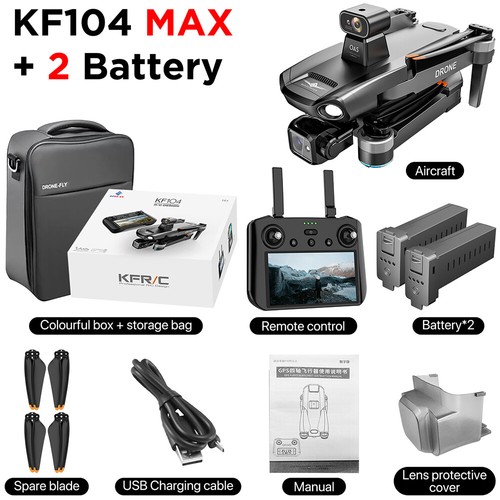 KF104 MAX 4K FPV GPS 3Achsen Gimbal Anti Shake 6KM Quadcopter Faltbare RC Drohne - Bild 35 von 36