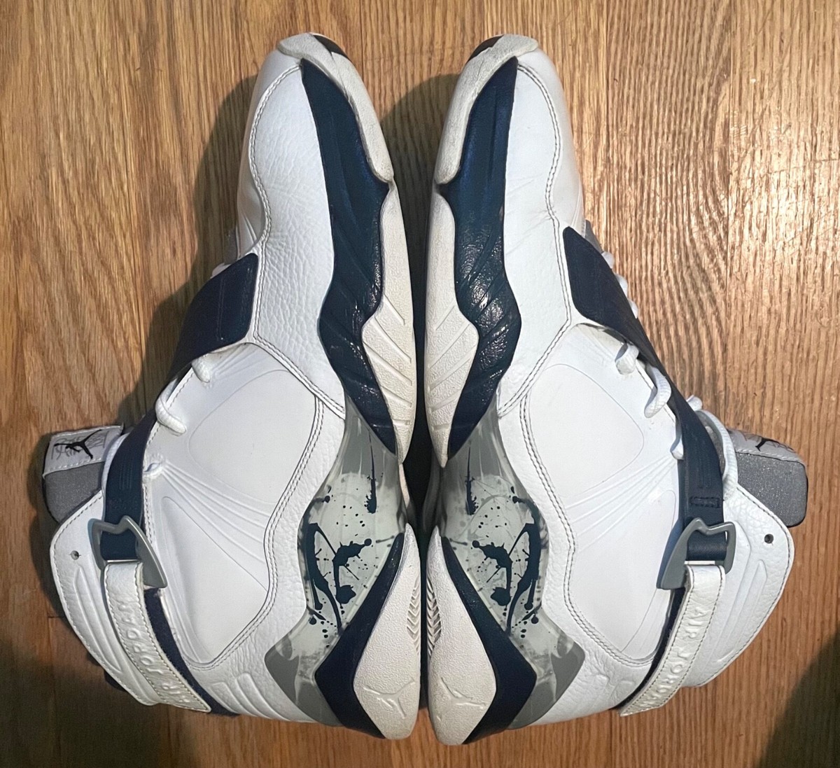 Air Jordan 8.0 Playoffs Georgetown White Midnight Navy 467807-106 Men\'s Size 9.5 Jordan 8.0 Georgetown | eBay main image 3