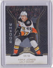 2019-20 UD BUYBACKS ROOKIE GOLD PARALLEL 4/50 MAX JONES #50 ANAHEIM DUCKS