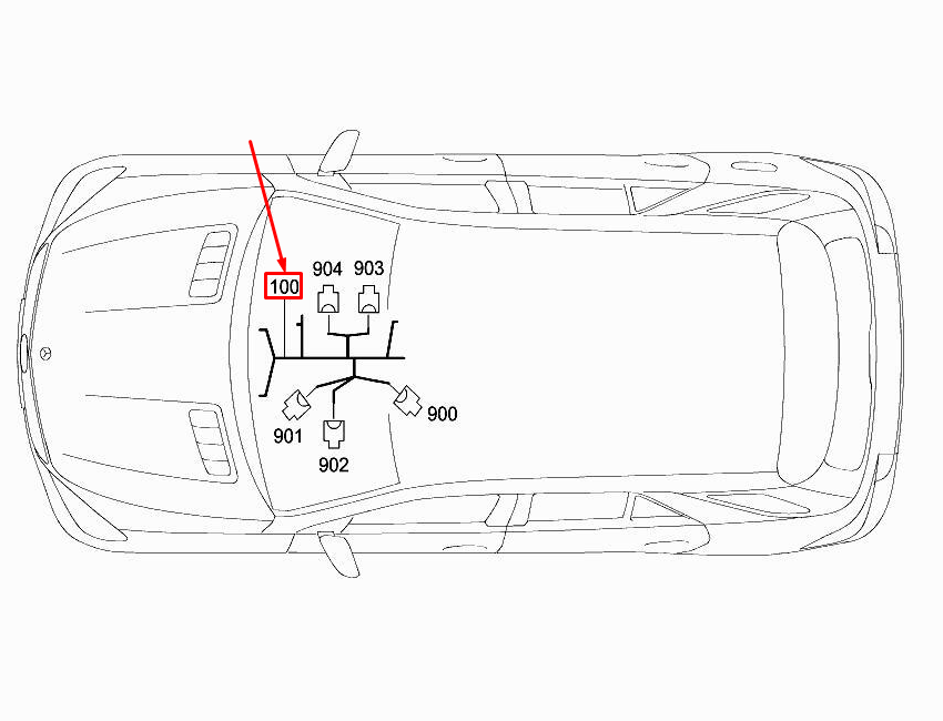 Neu MERCEDES-BENZ ML W166 Kabelbaum Mittelkonsole A1664400809 Original