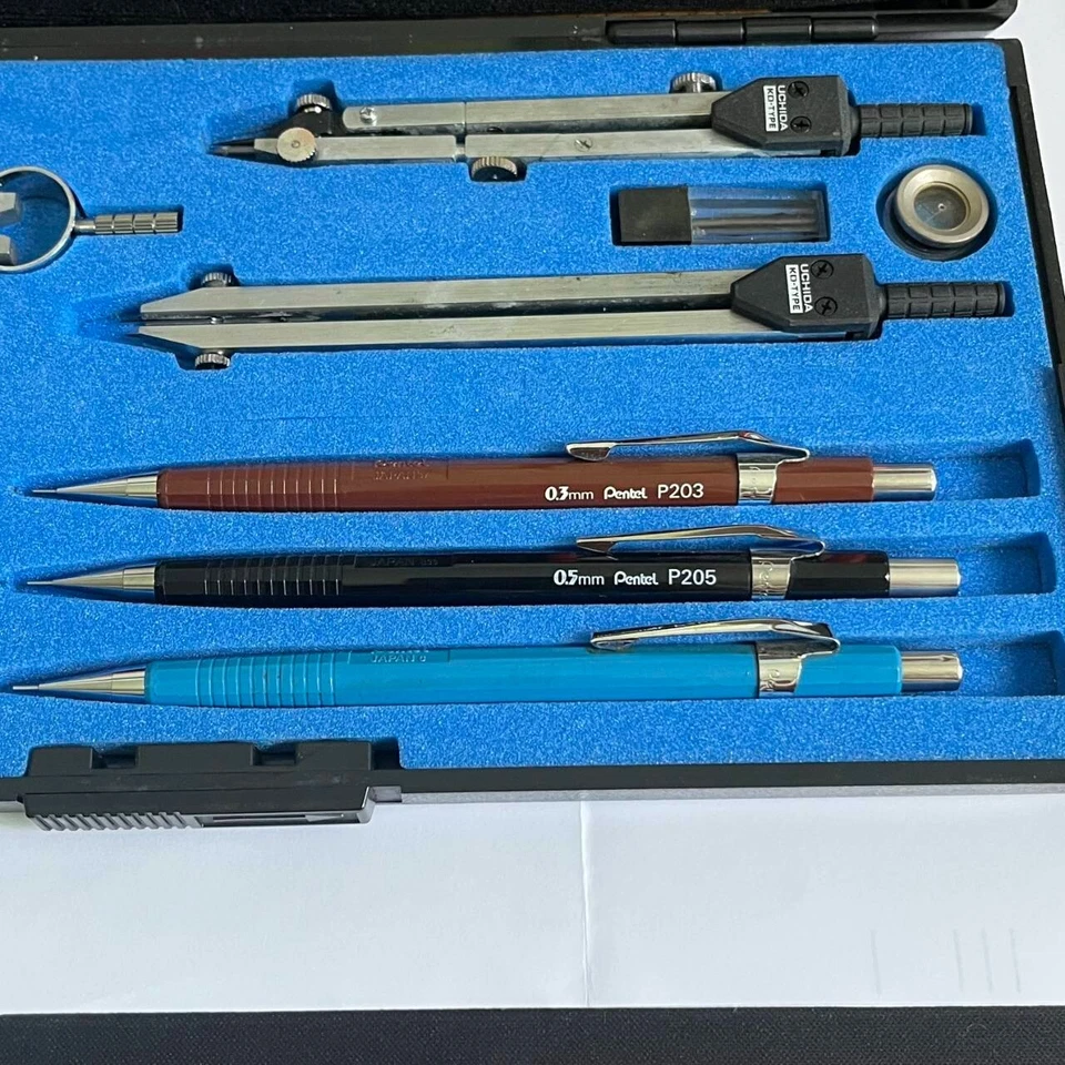 Vintage Uchida KD-SE Compass Drawing Set with Color lead Pencil - Image 4 of 4
