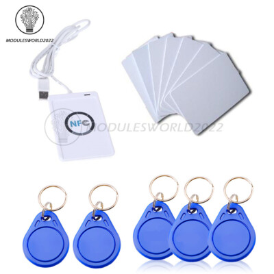 NFC ACR122u Reader&Writer 13.56Mhz RFID Copier Duplicator+5pcs UID Cards+Tags