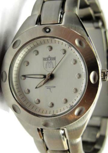 Fossil PR-5115 Luminous Dial Watch SS Silver-Tone Analog Quartz New Battery
