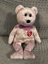 TY Beanie Babies Baby Ty 2001 Signature Bear  8.5" Used
