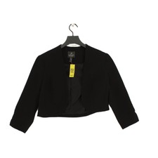 Adrianna Papell Women's Blazer Uk 6 Black Polyester With Elastane Overcoat