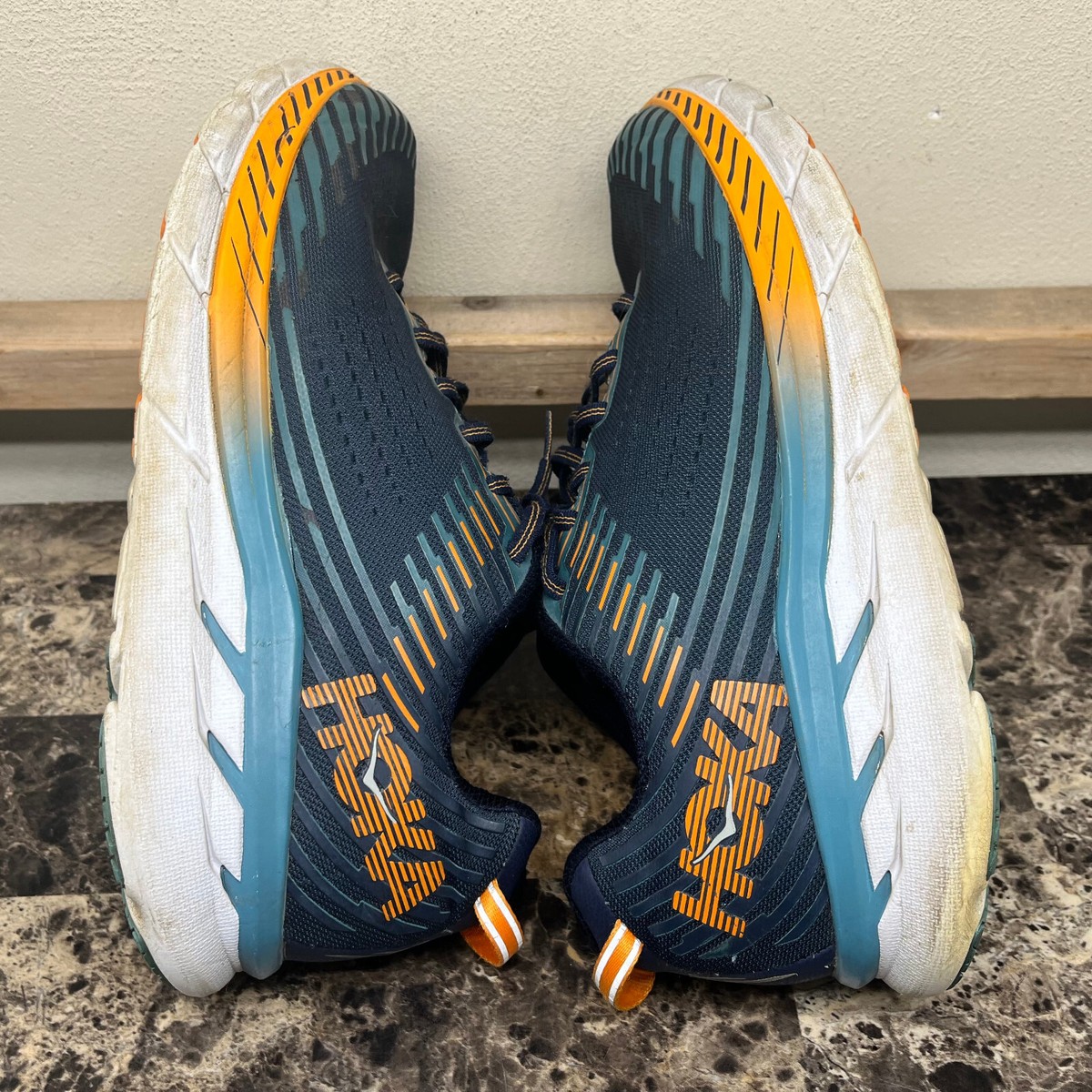 スパイク・シューズ HOKA ONE ONE CLIFTON 5 27cm Hoka One One Clifton 5 Blue & Orange Running Comfort Shoe