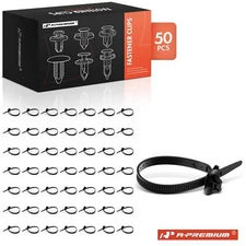 A-Premium 50Pcs 170mm Nylon Cable Strap Retainer Clips for Toyota Camry Corolla