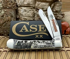 Case XX USA Natural Bone BEAR Sportsman Series 81223 Trapper Pocket Knife 🔪