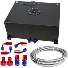 20 Gallon Aluminum Fuel Cell Gas Tank W Cap Level Sender Fuel Hose Line Kit