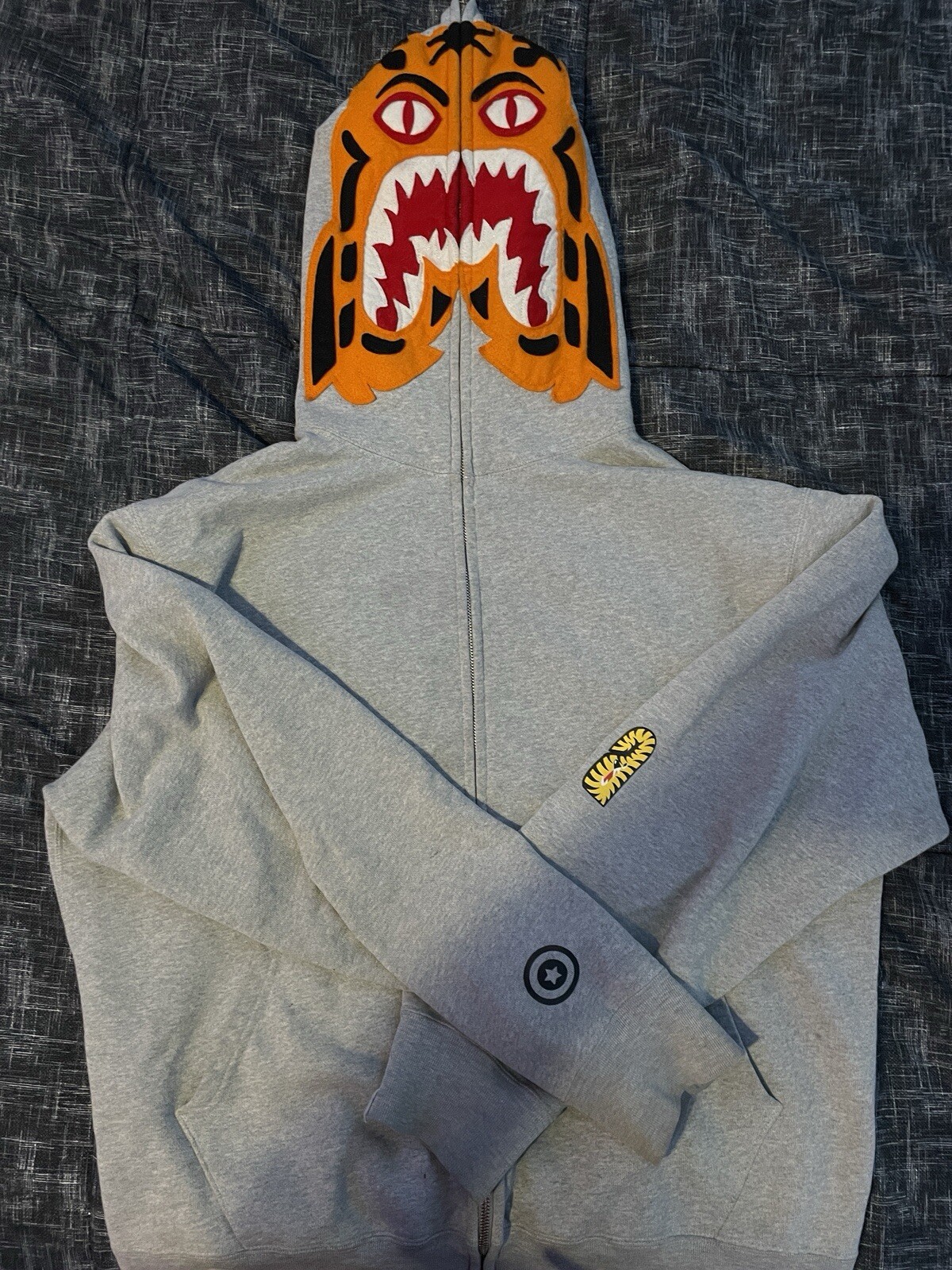 BAPE Tiger Full Zip Hoodie “Grey”
