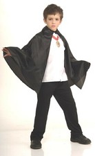 Kids Cape Black Cape Halloween Costume Kids Childs Black Cape with Collar 30"