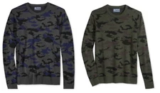 American Rag New Men's Camouflage Crewneck Pullover Sweater