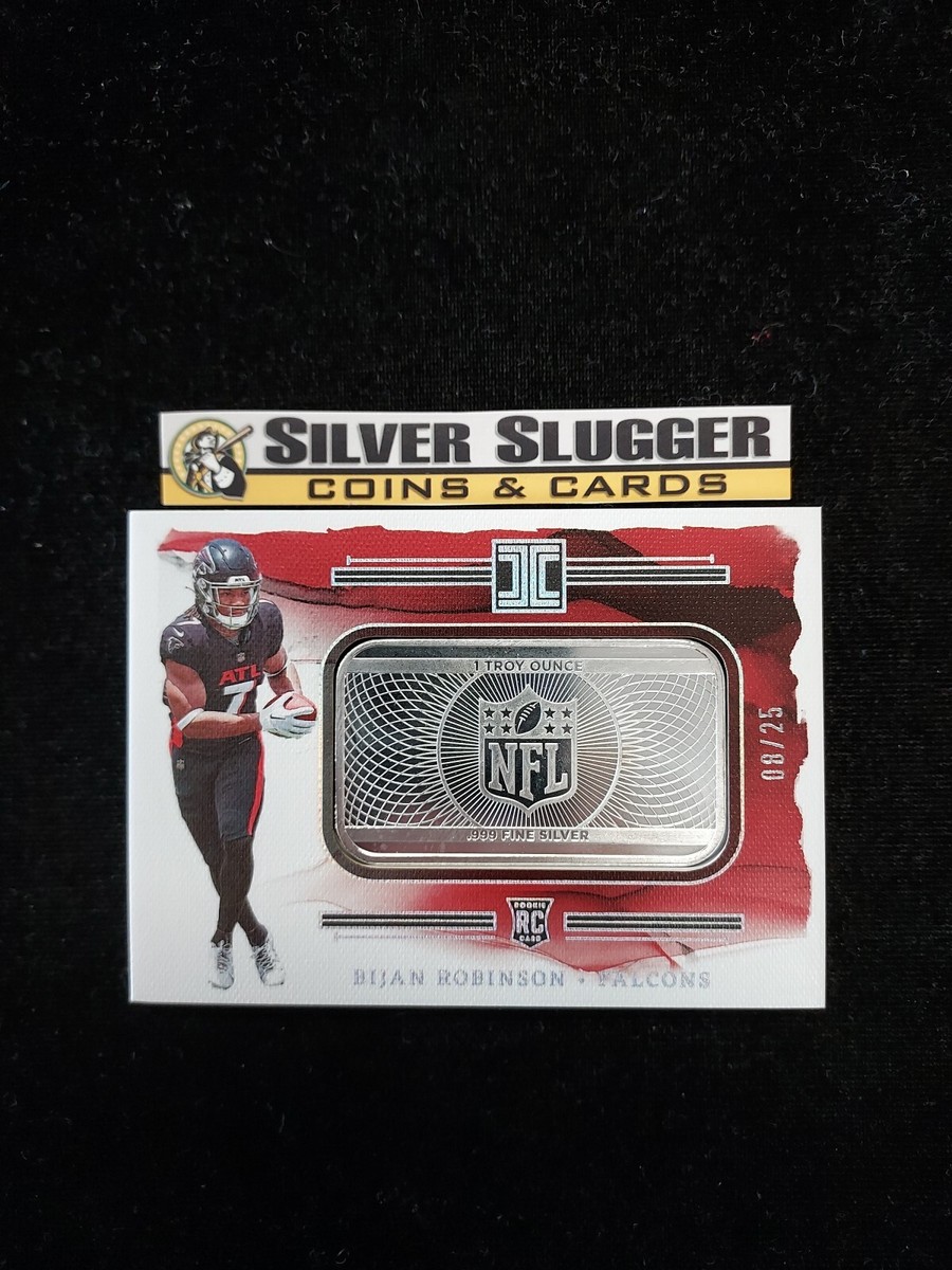 2023 Bijan Robinson Panini Impeccable 1oz Silver Bar /25 #SS-BR RC