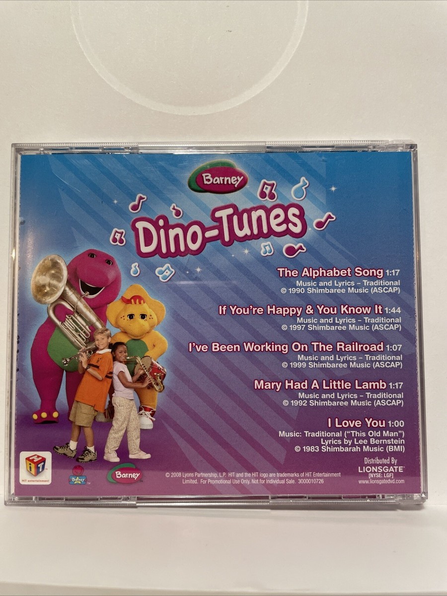 Barney Dino-Tunes CD/2008/HiT Entertainment— Terrific Condition | eBay