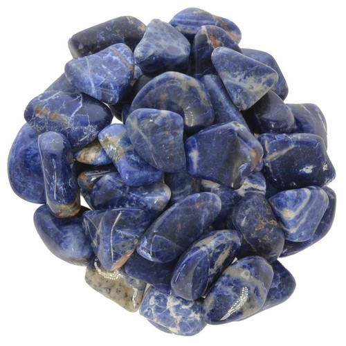 3 lbs Sodalite Tumbled Stones - Grade 1 - XSmall - 0.5" to 1" Avg. - Imagen 1 de 3