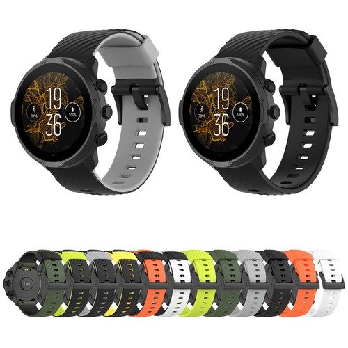 Silicone 24MM Watch Strap Wrist Band Bracelet for Suunto 7/9/Spartan Sport Watch