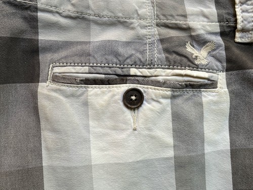 American Eagle AE Shorts Plaid Flat Front 34 x 10 - Picture 10 of 11