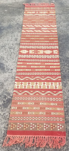 Vintage Traditional Handmade Beautiful Turkish Kilim Floor Rug Carpet 188x48 cm