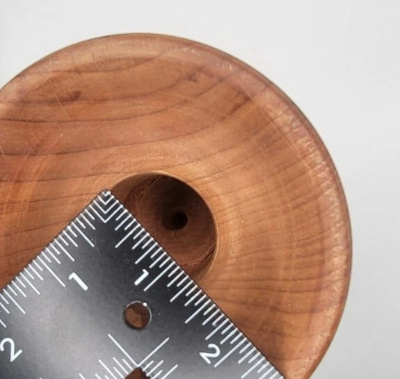 Rustic wood candle holder - Image 3 of 4