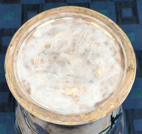 Rare Grand Vase Signé Le Brescon Vallauris Vintage H 23 D 16 Cm - Foto 7 di 7