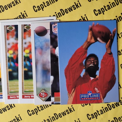 LOTE de 60+ tarjetas de fútbol americano de Jerry Rice con ProSet 1989 y 1990 / ¡¡Marcador y más!! MVP & HOF - Imagen 9 de 14