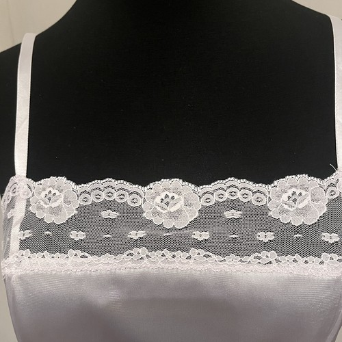 Sweetly Feminine Dove Gray Lacy Camisole w/Adjustable Satin Straps - Picture 2 of 3