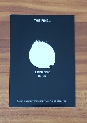 OFFICIAL BTS Jungkook Photocard BTS WINGS Tour The Final / BTS