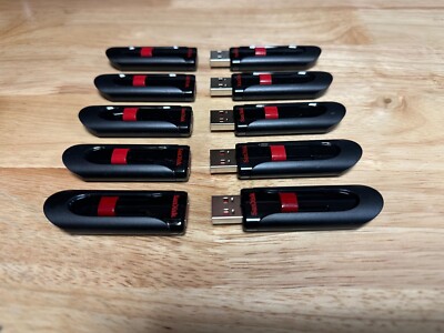 Lot 10x SanDisk Cruzer Glide 16GB USB flash thumb drive SDCZ60-016G 10 x 16 GB