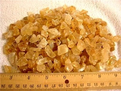 Calcite honey citrine natural mine rough crystal Mexico 2 pound lot small pieces