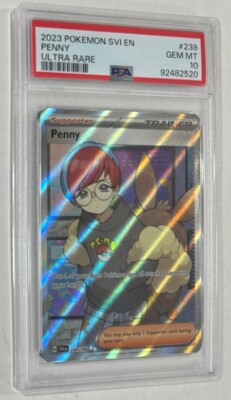 Pokémon TCG Scarlet Violet Penny Holo #239 PSA Graded Gem 10 Card