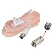 FM Antenna 75 Ohm DAB Digital T formation Cable Aerial PAL F for Radio Receiver