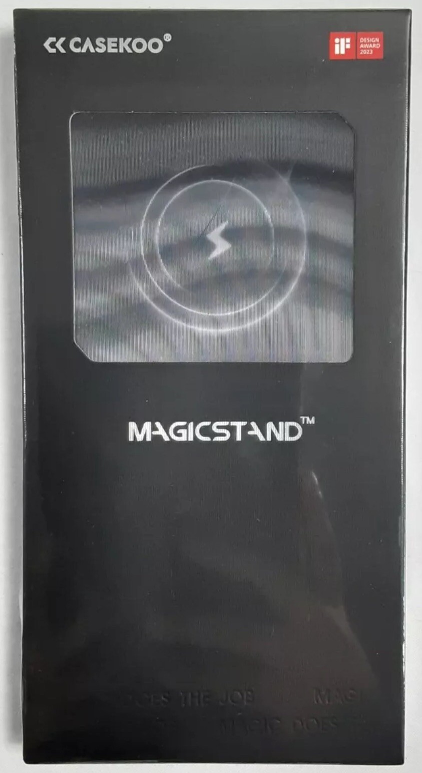 New, Black CASEKOO Magicstand Case w/Ring Stand for iPhone 15 Pro