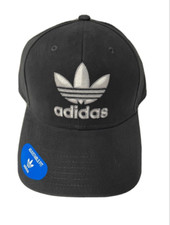 adidas Originals Trefoil Hat Mens Adjustable Icon Snapback Cotton Black White
