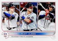 2022 TOPPS SERIES ONE Adam Duvall Austin Riley  Ozzie Albies Atlanta Braves #181