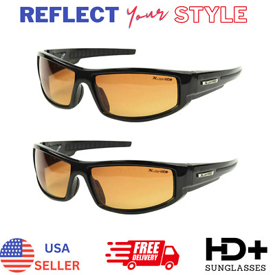 Sport Wrap Hd Night Driving Vision Sunglasses High Definition Black - Black