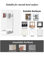 Razor Wall-Mounted Holder Traceless Toothbrush Stand Rack UK