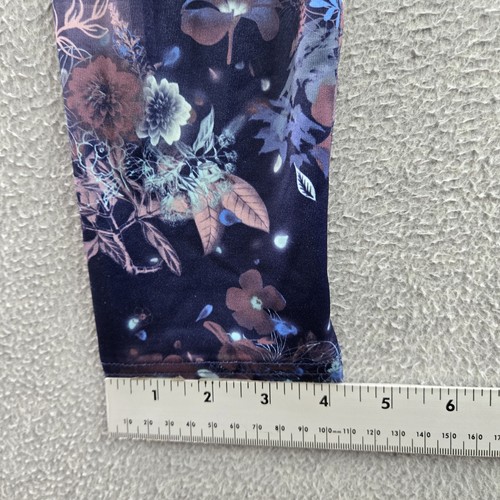 Converse Girl Activewear Pants L Navy Floral Yoga Legging 24" Inseam - Picture 10 of 12