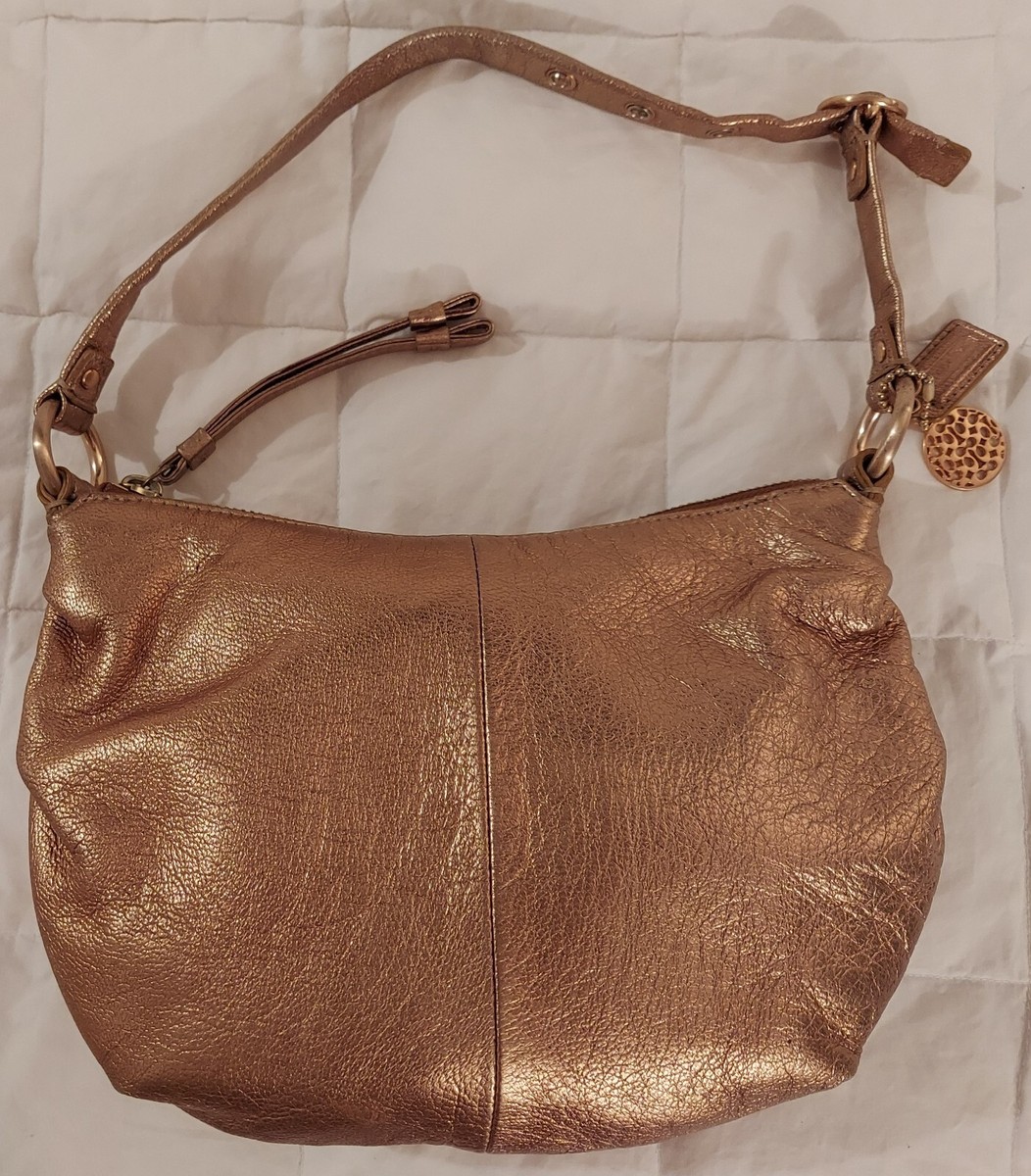 Genuine Coach 42732 Shiney Metallic Bronze Pebbled Leather