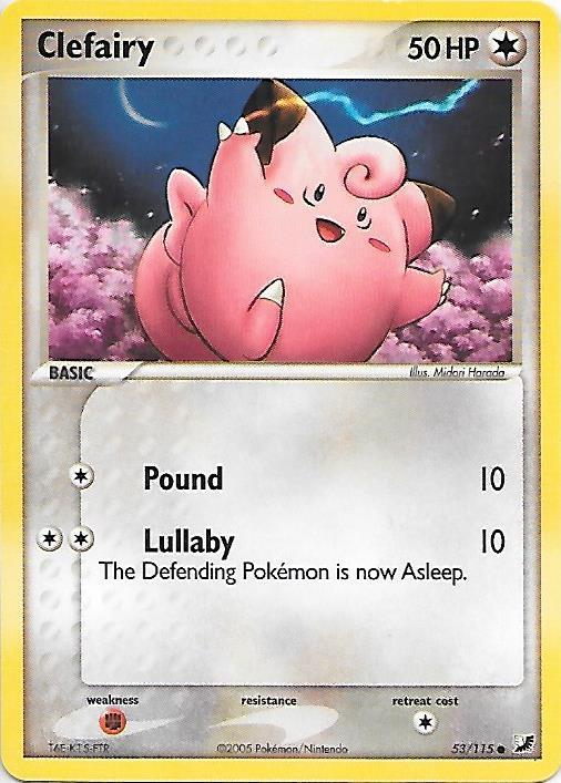 CLEFAIRY  53/115  EX Unseen Forces Pokemon Card  NM