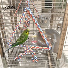 Cotton Rope Parrot Toy Parakeets Cockatiels Toys parrot Bird Toy Bird Stand T015