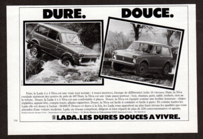 1979 LADA Niva Vintage Original Print AD | 4x4 AWD car photo Sweet Hard France