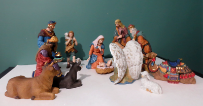 KIRKLAND NATIVITY 13ピース キリスト降誕セット ハンドペイン Kirkland Signature Hand-Painted Christmas Nativity 13-Piece Set