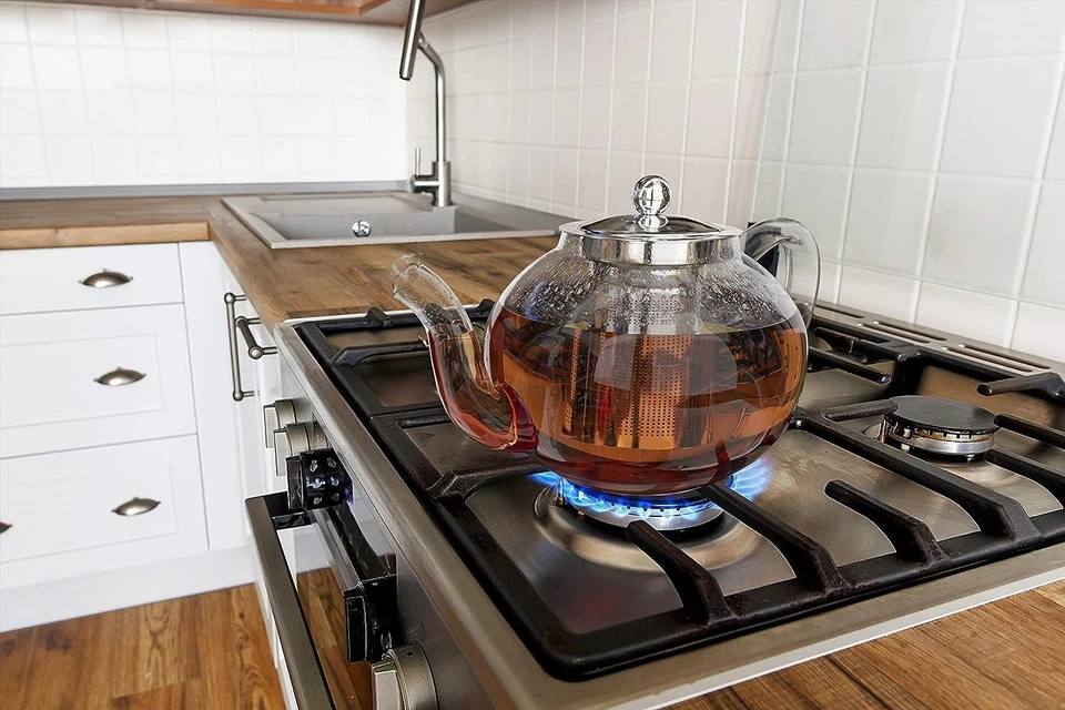 Glass Teapot Set - Double Wall Insulated Cups - Stovetop Kettles - Infusers - Image 4 of 4