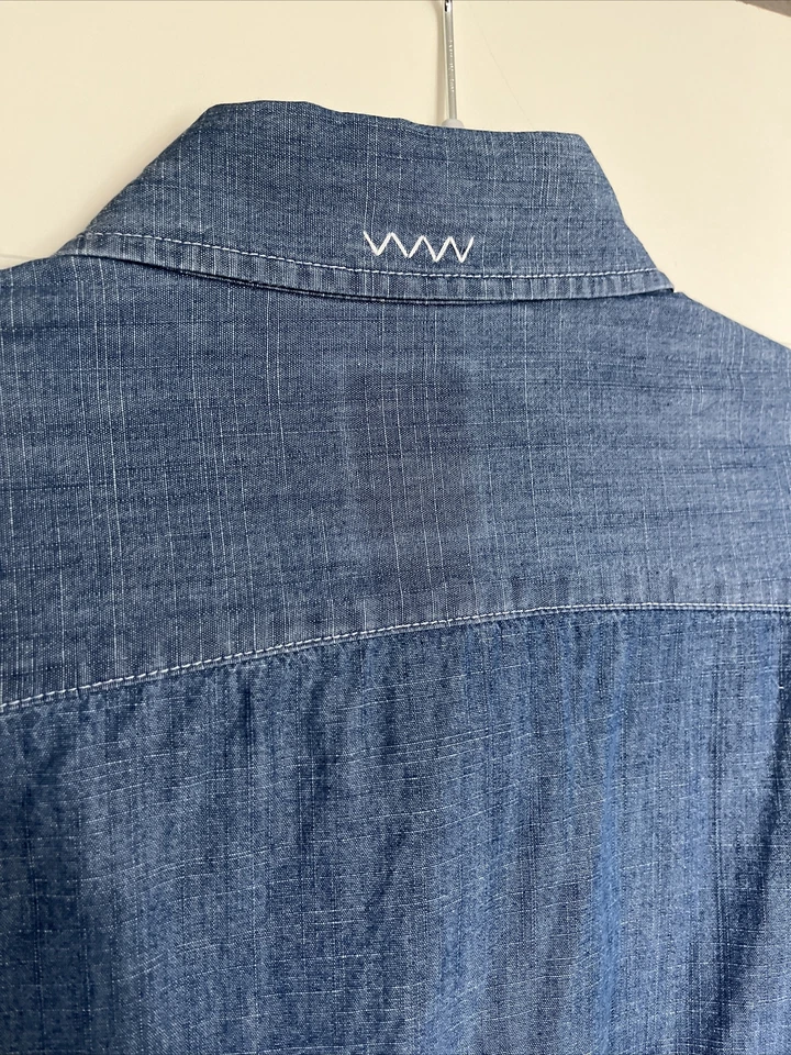 Visvim 19SS ALBACORE JUMBO SHIRT Ls Chambray Paisley Blue Shirt Size 3 G3D - Image 4 of 4